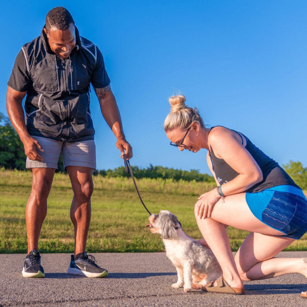 Engaged in a training session with a Precision Dog Training expert.